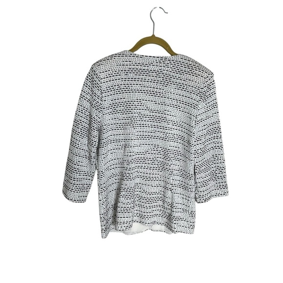 Ming Wang Black White Drape Bead Cardigan Small - Picture 7 of 7